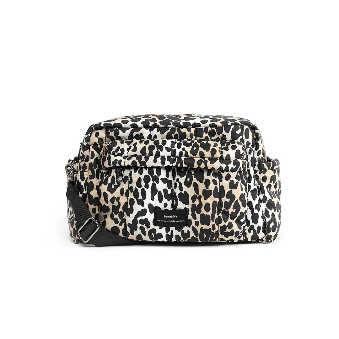 Finnson Freya Eco Compact Changing Bag + Oversized Stroller Organiser - Leopard - Image 5