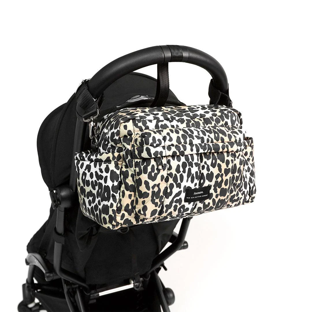 Finnson Freya Eco Compact Changing Bag + Oversized Stroller Organiser - Leopard - Image 6