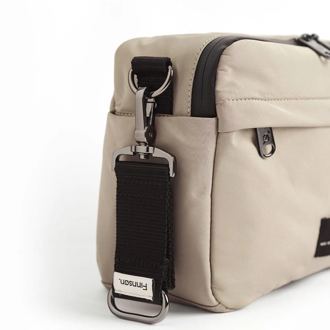 Finnson Frida Eco Stroller Organiser with Stroller Clips - Taupe - Image 7