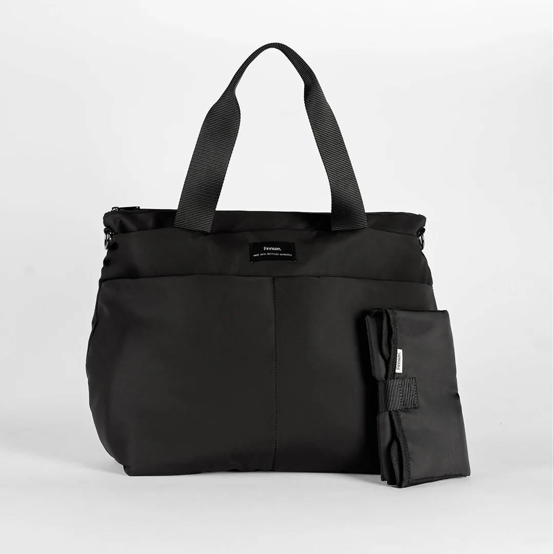 Finnson Sigrid Eco Changing Tote Bag  - Black