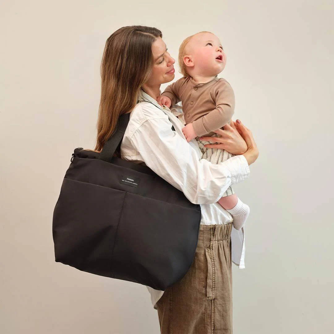 Finnson Sigrid Eco Changing Tote Bag  - Black - Image 6