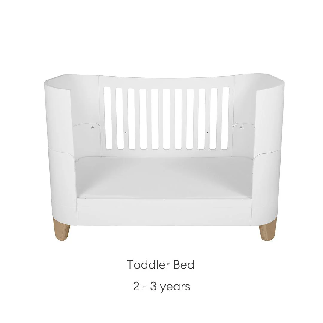 Gaia Baby Serena Mini Cot Bed Extension - White - Image 5