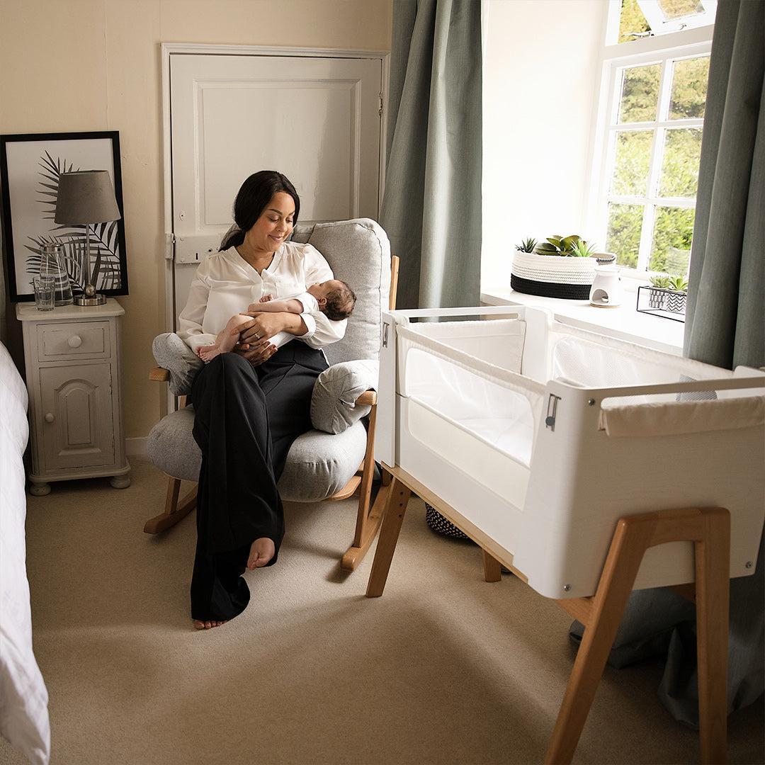 Gaia Hera Rocking Chair - Natural Oak + Dusk - Image 3