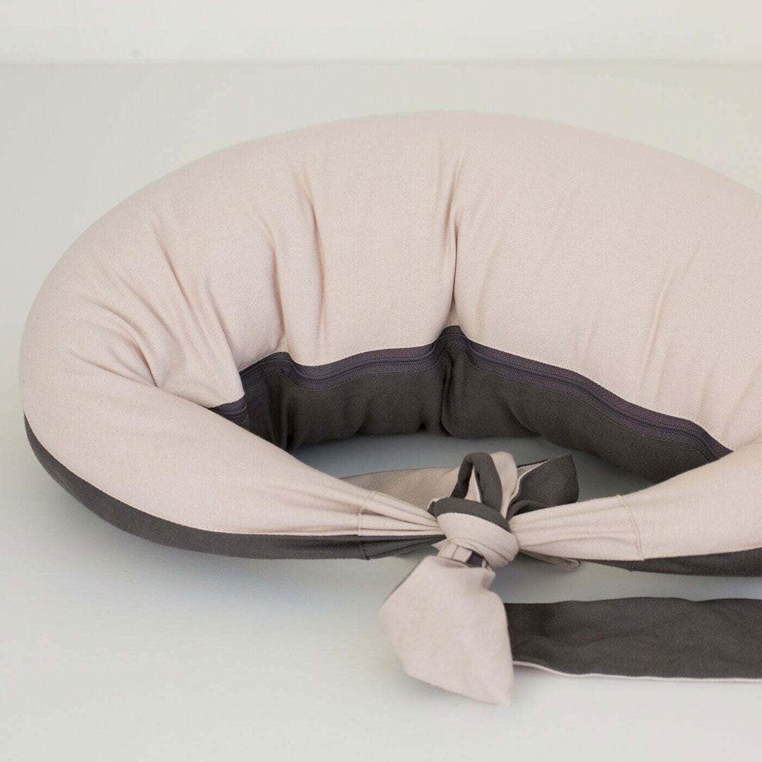 Hippychick Feeding Pillow - Charcoal / Dusky Pink - Image 5