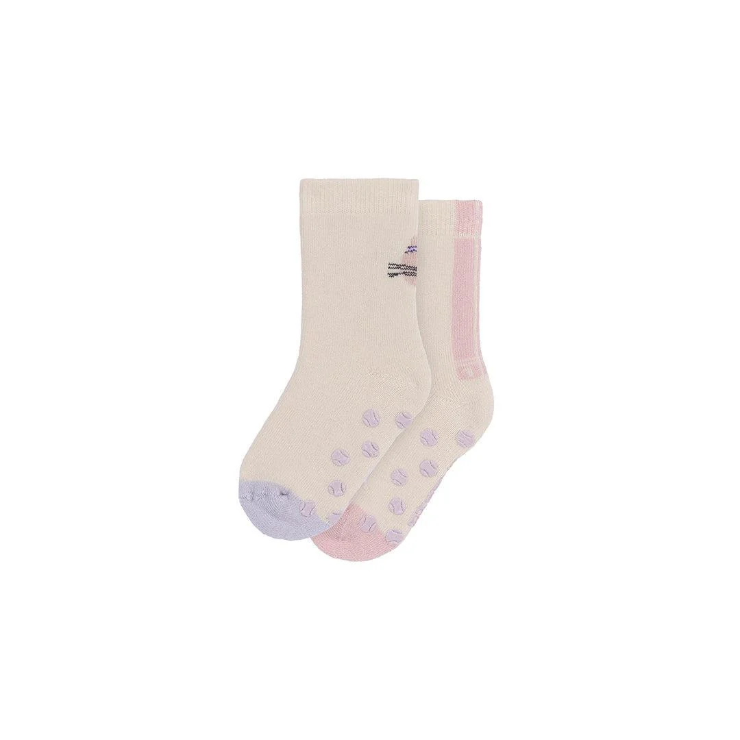 Lassig Anti-Slip Socks GOTS 2pcs - Cat - Lilac - Image 3