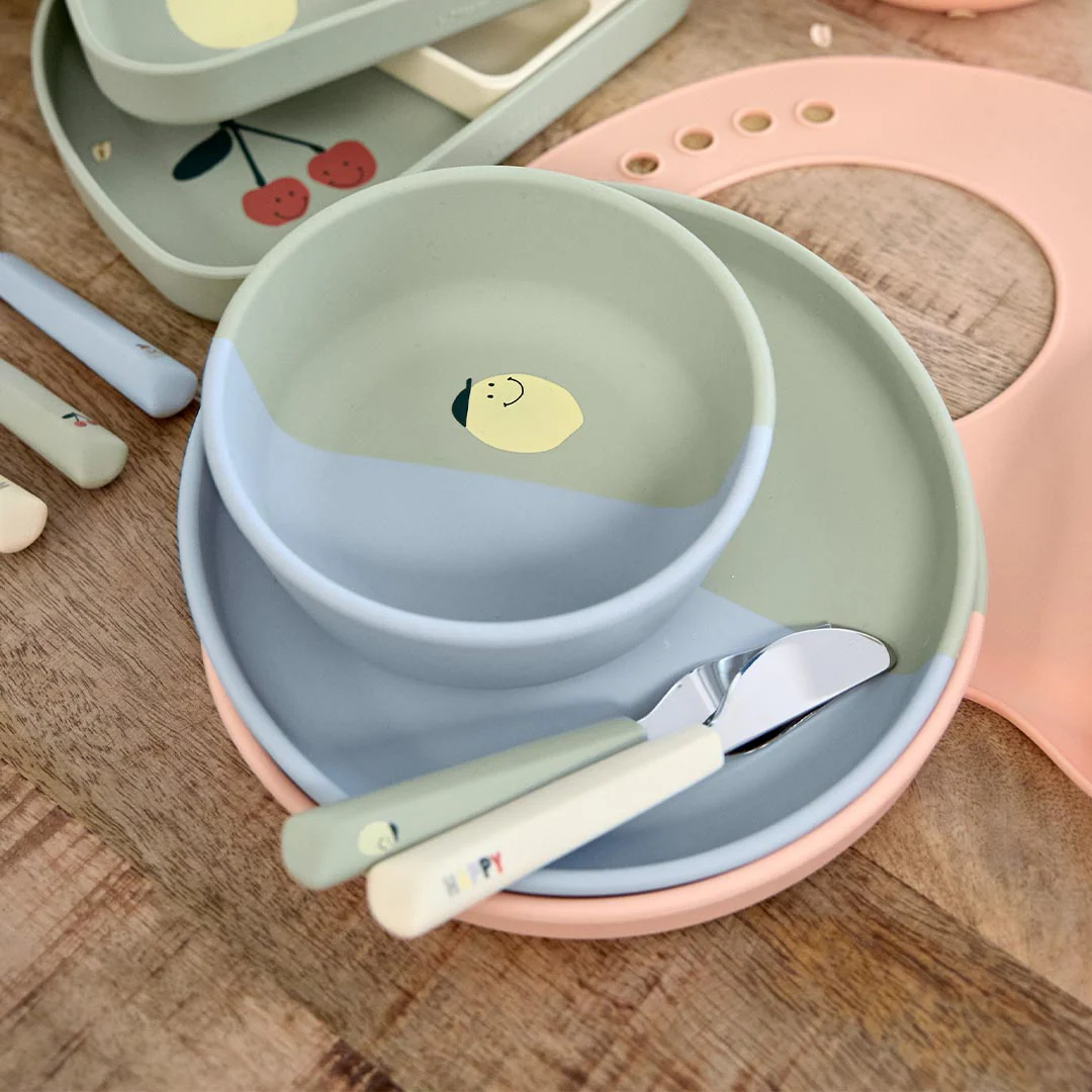 Lassig Cutlery with Silicone Handle - Happy Fruits - Lemon - Image 2