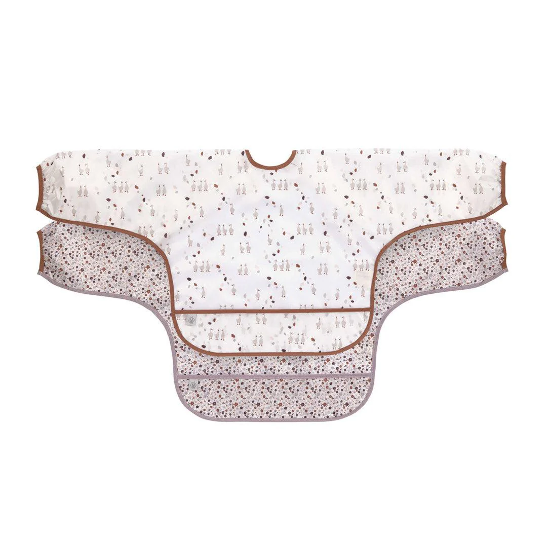 Lassig Long Sleeve Bib - 2 Pack - Lilac - Tiny Farmer Goose