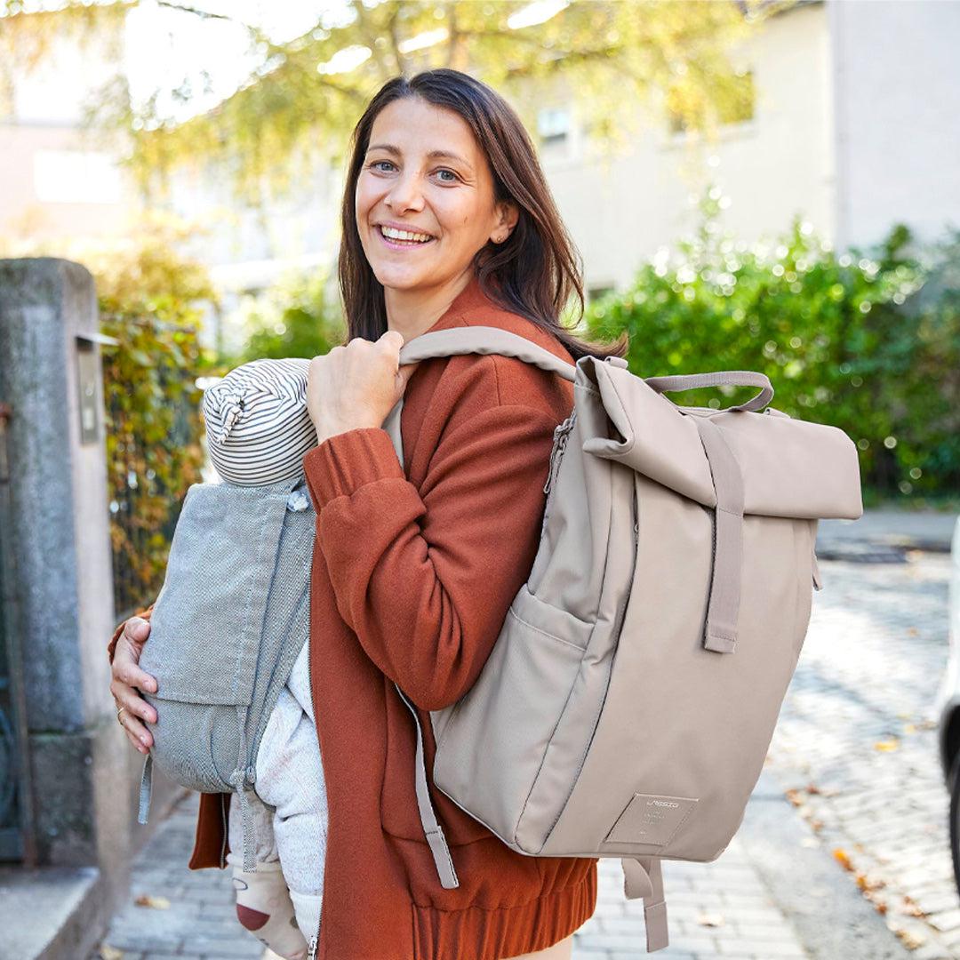 Lassig Rolltop Backpack - Taupe - Image 2