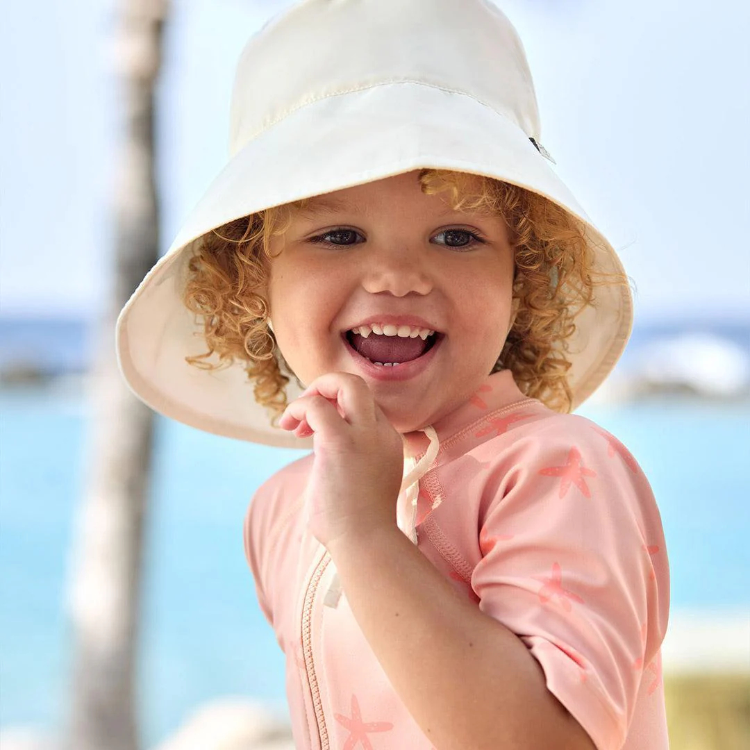 Lassig Short Sleeve Sunsuit - Peach - Starfish - Image 6
