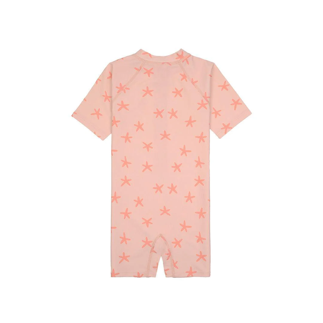 Lassig Short Sleeve Sunsuit - Peach - Starfish - Image 8