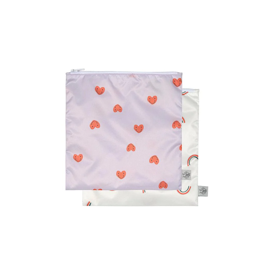 Lassig Snack Bag - Happy Rascals - Hearts Lavender - Image 3