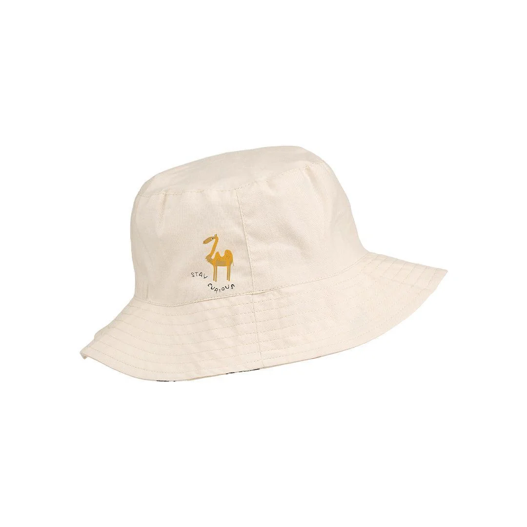 Liewood Damon Reversible Bucket Hat - Around The World / Sandy - Image 3