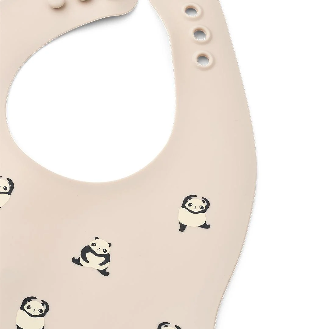 Liewood Ember Printed Bib 2-pack - Panda / Sandy - Image 2