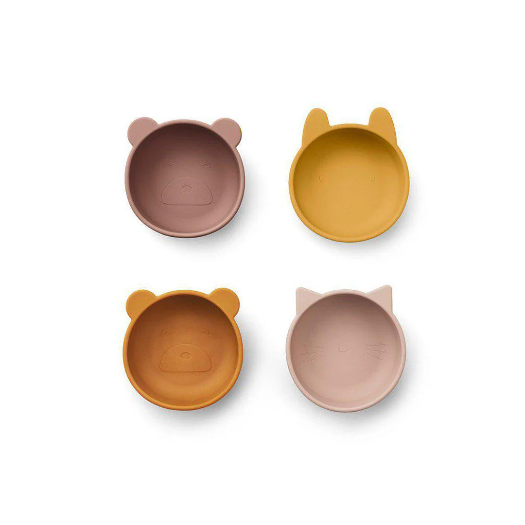 Liewood Iggy Silicone Bowls - Rose Mix - 4 Pack