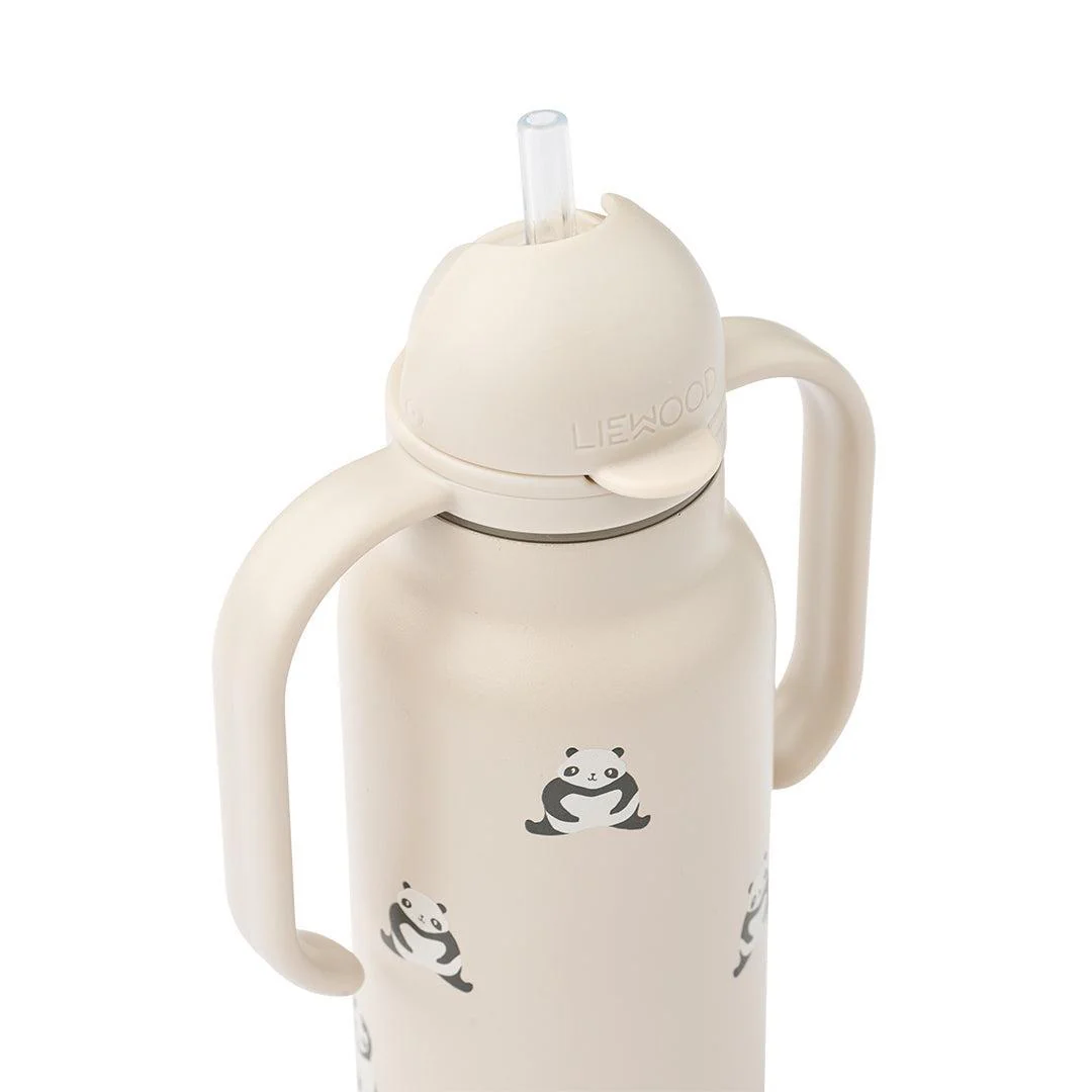 Liewood Kimmie Water Bottle 250ml - Mini Panda / Sandy - Image 2