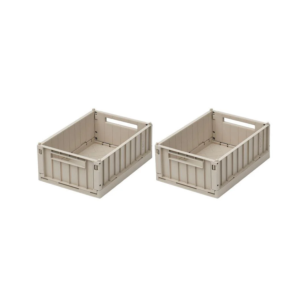 Liewood Weston Storage Boxes - Sandy - Small - 2 Pack