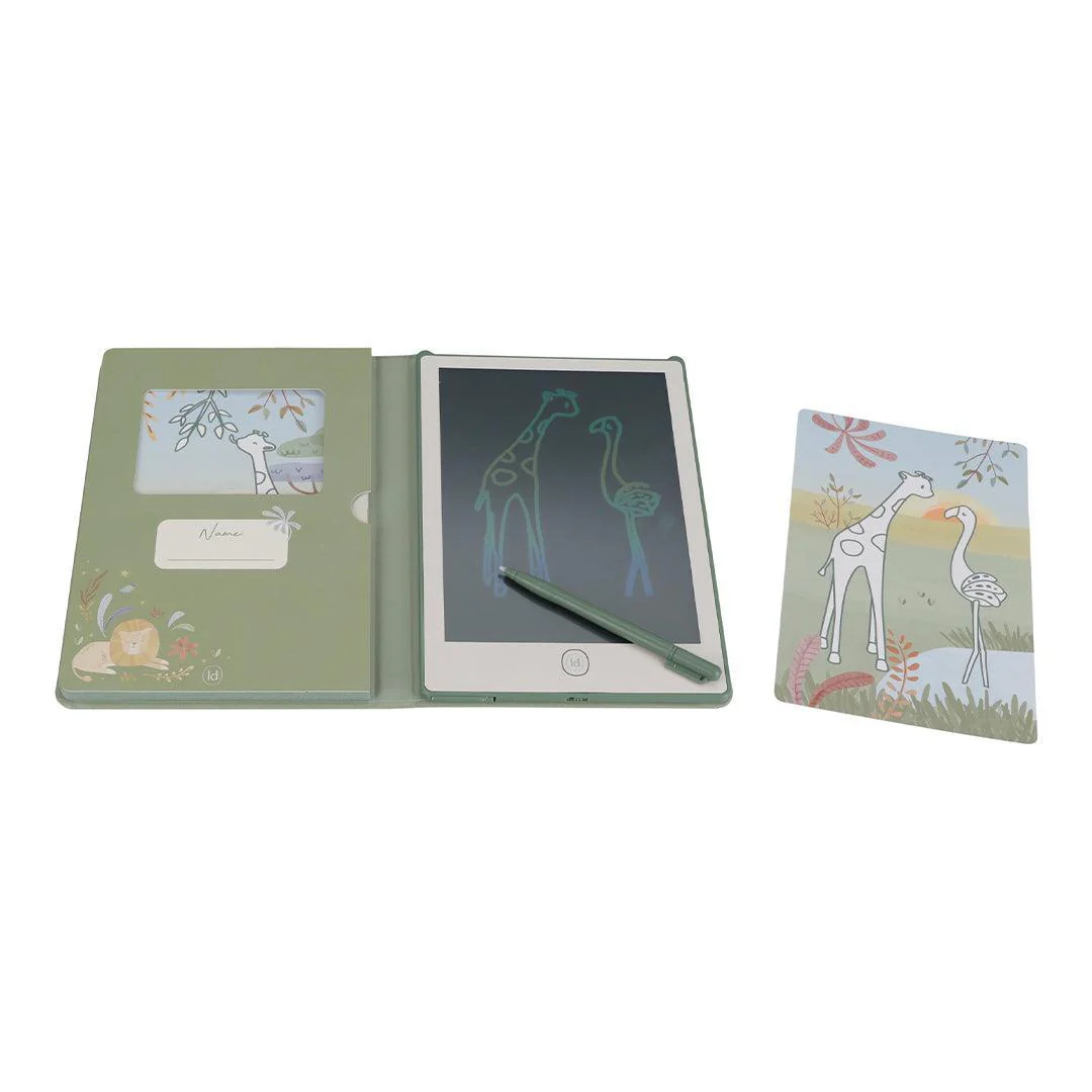 Little Dutch Drawing Tablet - Green - Safari Friends - Image 5