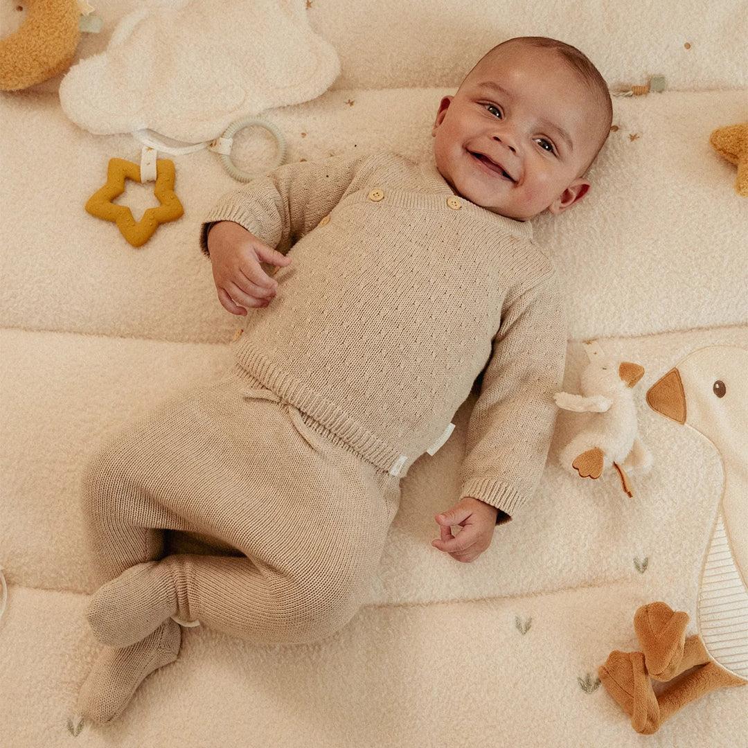 Little Dutch Knitted Trousers - Soft Beige Melee - Image 2