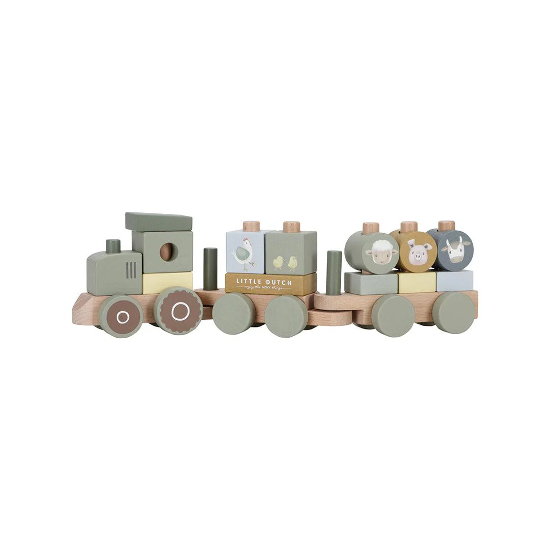 Little Dutch Stacking Train - Little Farm - Tractor