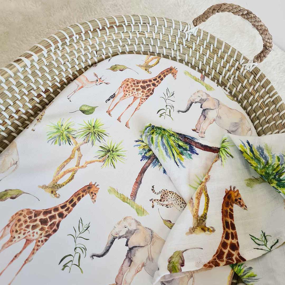 Mama Shack Changing Basket Liner - Wild Safari - Image 2
