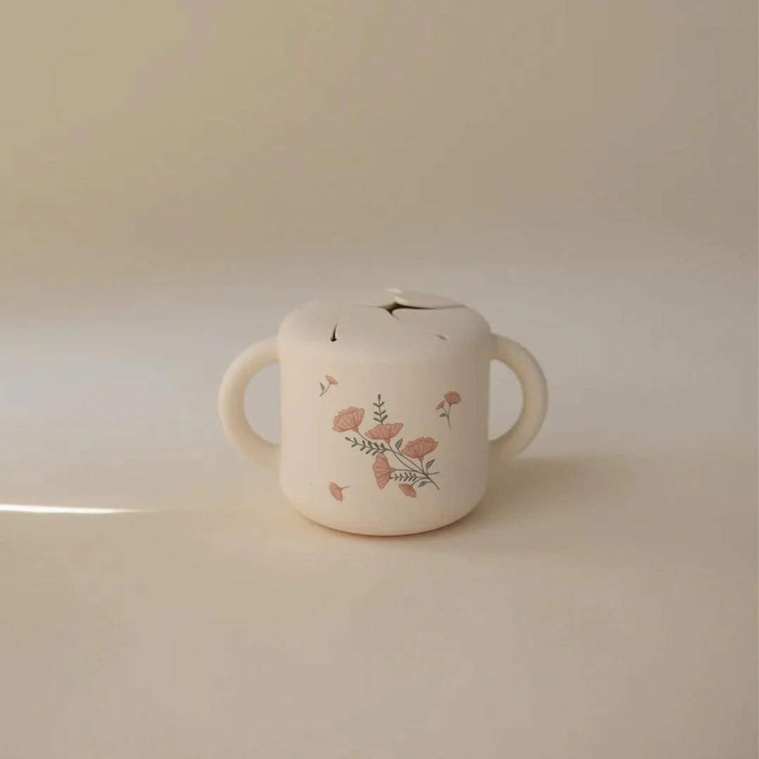 Mushie Snack Cups - Pink Flowers - Image 2