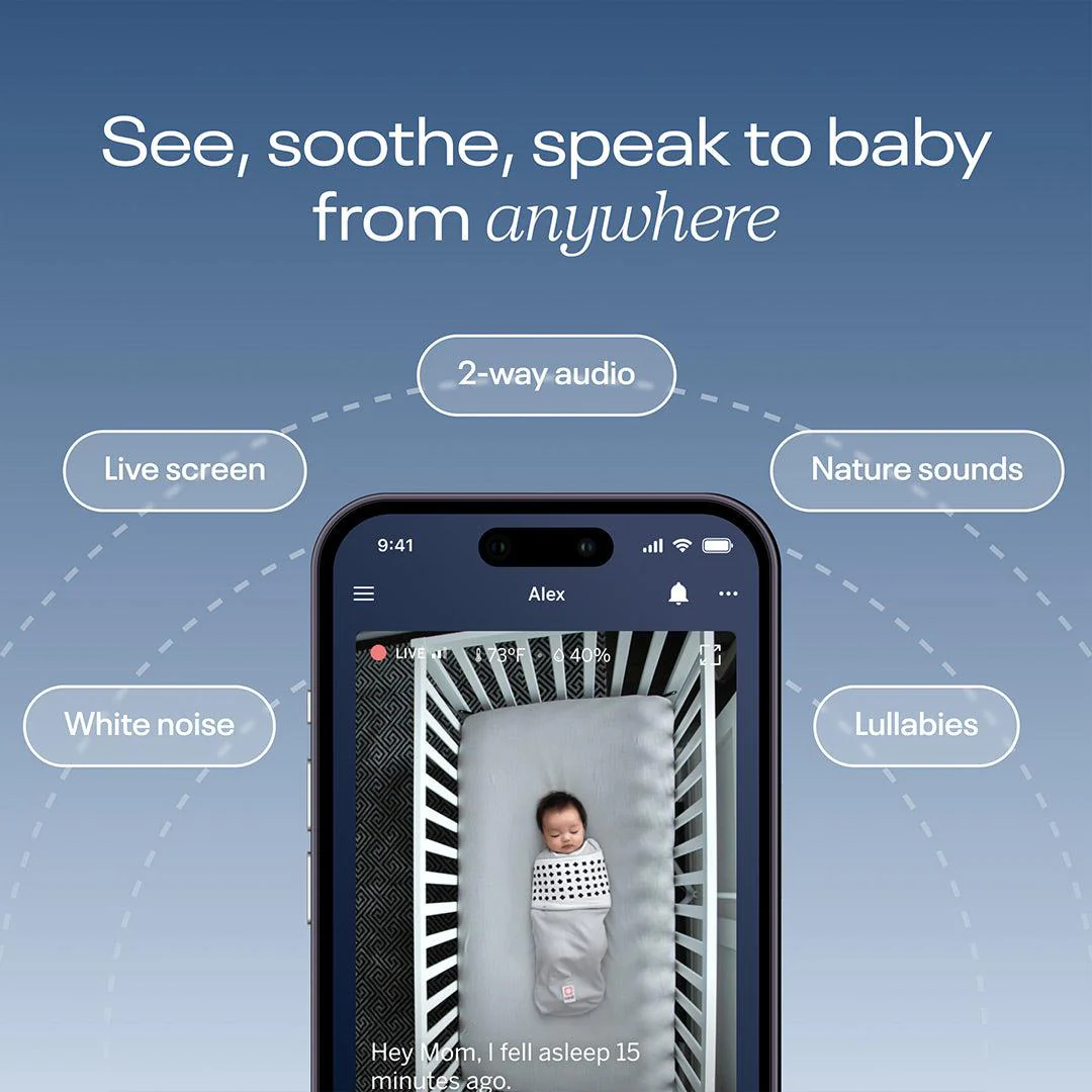 Nanit Pro Baby Monitor + Wall Mount - Black - Image 6