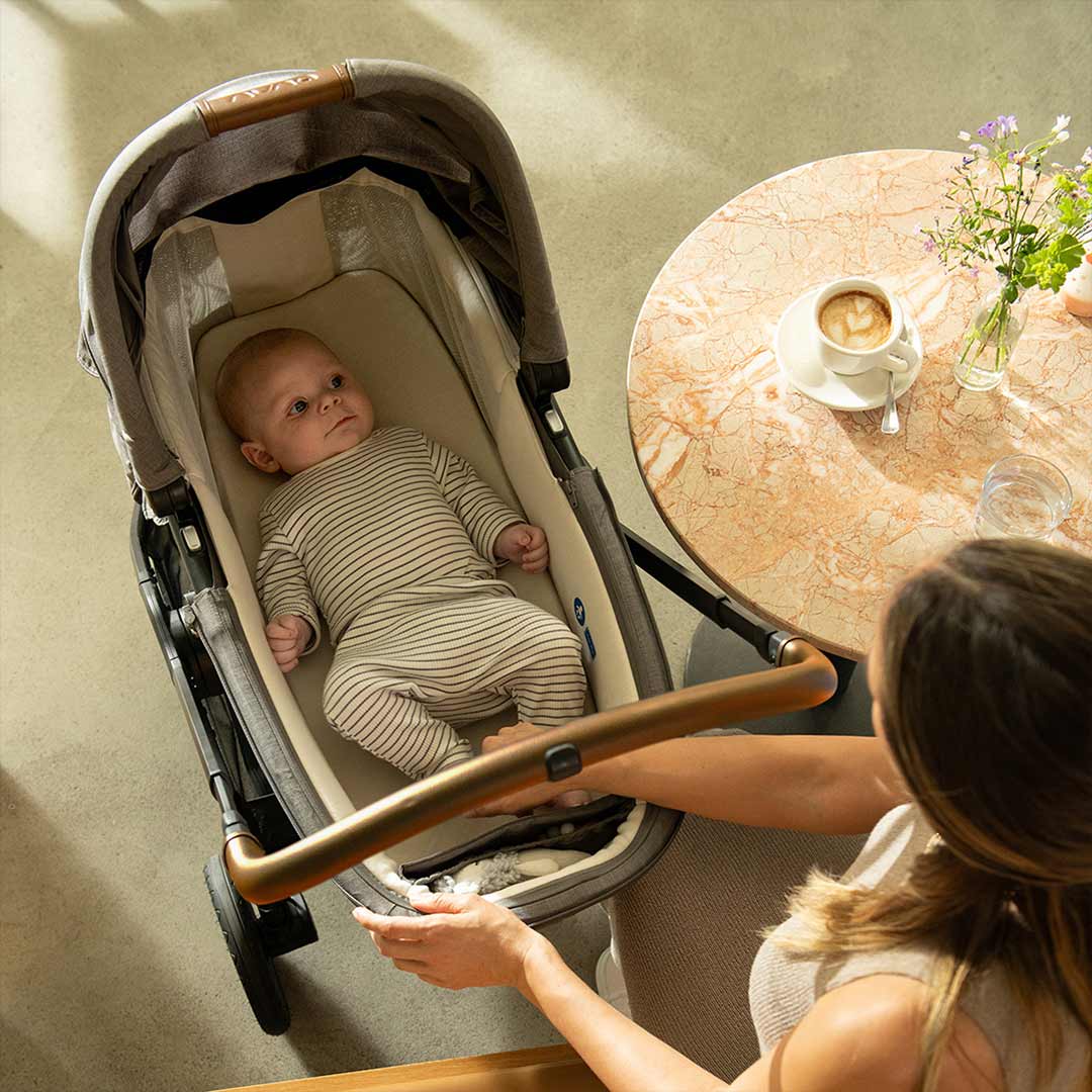 Nuna TRIV LX + ARRA FLEX & BASE CURV Travel System - Caviar - Image 4