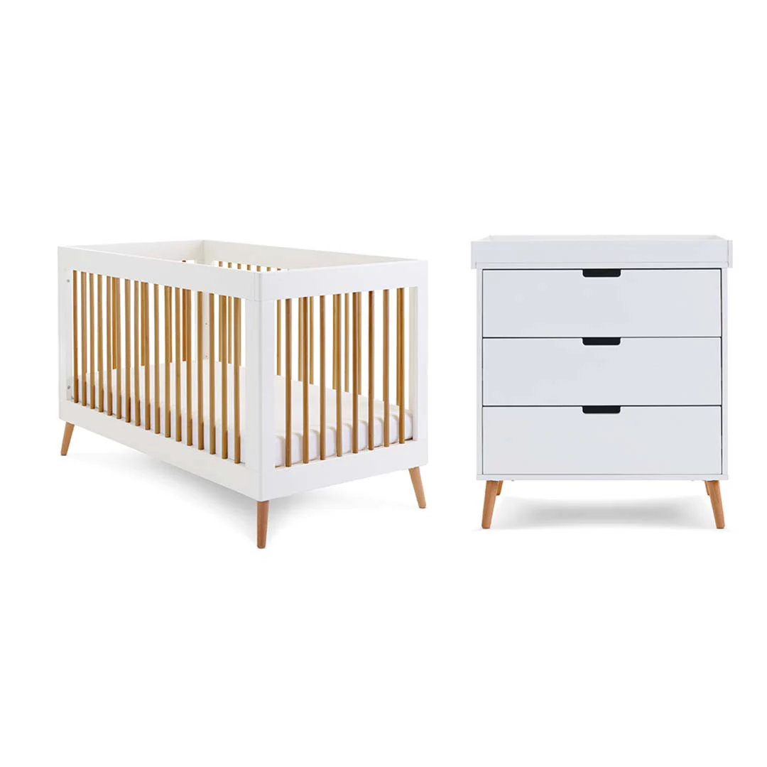 Obaby Maya 2 Piece Room Set - White + Natural