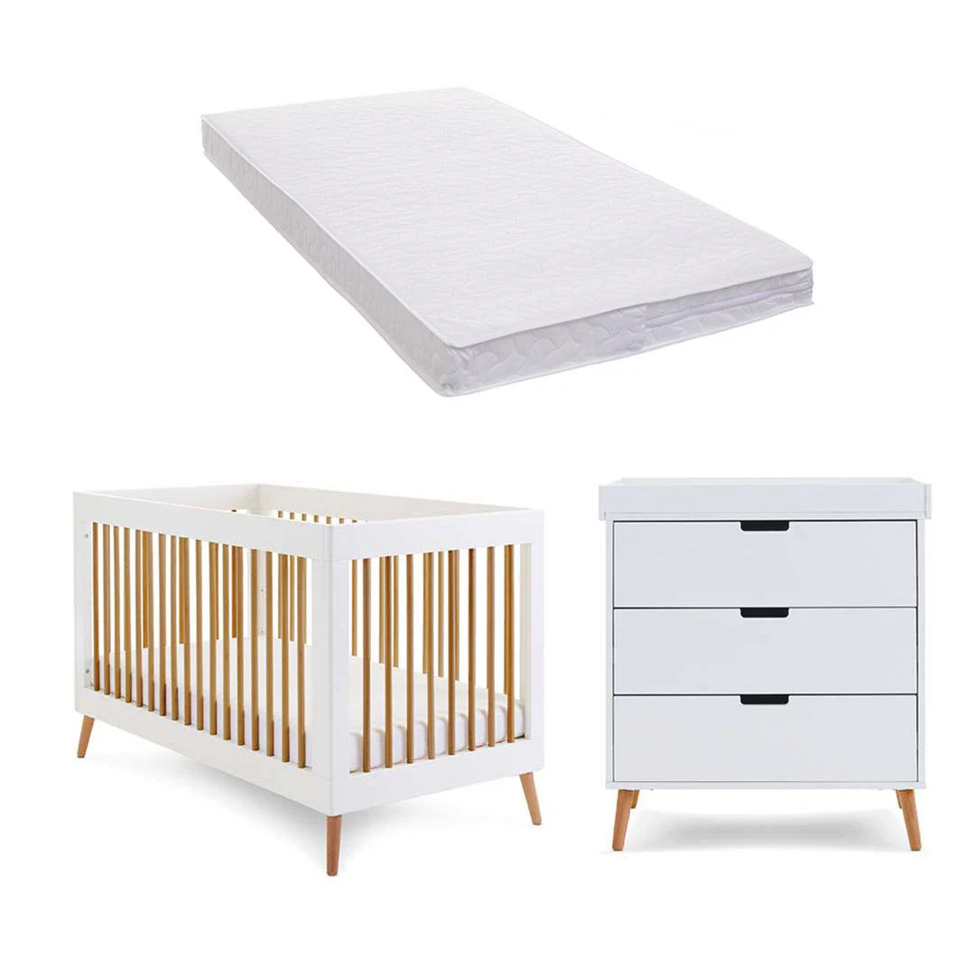 Obaby Maya 2 Piece Room Set - White + Natural - Image 5