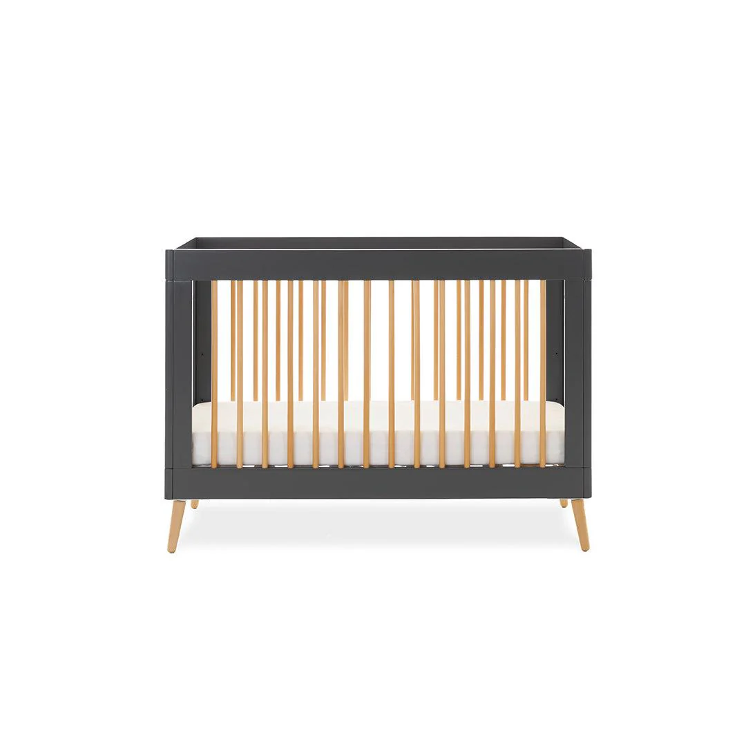 Obaby Maya Mini Cot Bed - Slate/Natural
