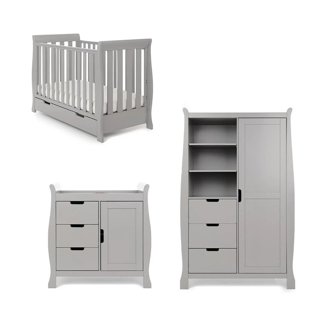 Obaby Stamford Mini 3 Piece Room Set - Warm Grey
