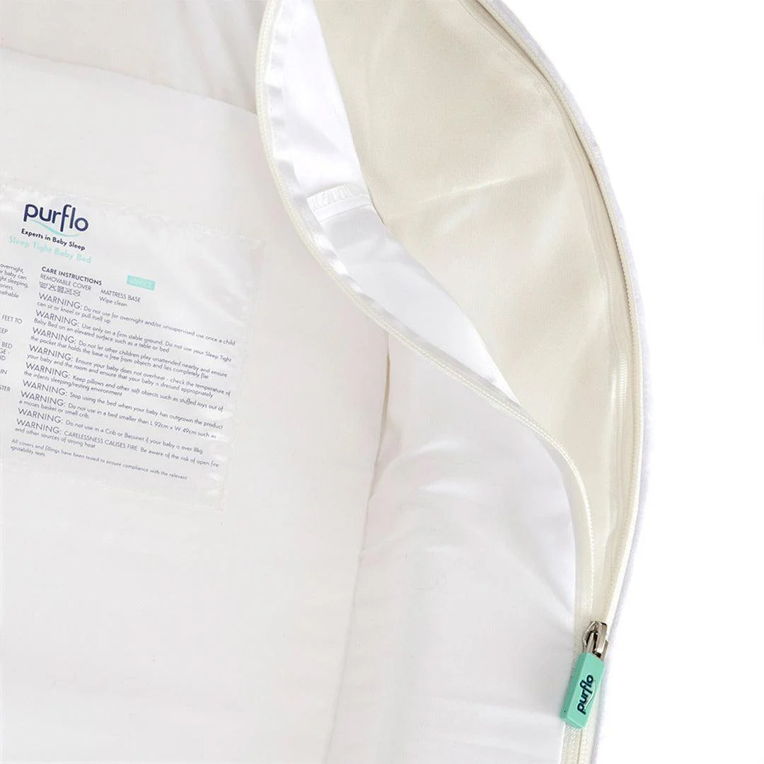 Purflo Sleep Tight Baby Bed - Luxe White - Image 8