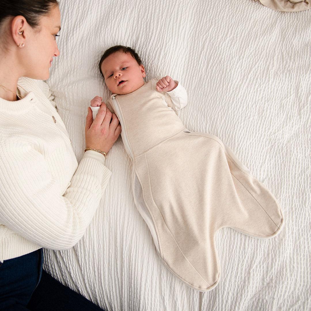 Purflo Swaddle to Sleep Bag  0-4m 2.5 Tog - Lightweight - Sand - Image 3