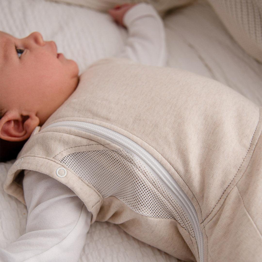 Purflo Swaddle to Sleep Bag  0-4m 2.5 Tog - Lightweight - Sand - Image 8