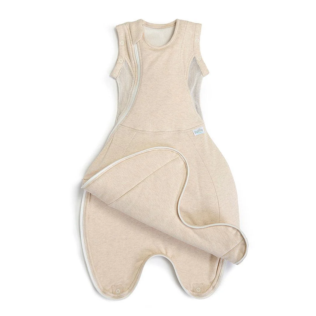 Purflo Swaddle to Sleep Bag  0-4m 2.5 Tog - Lightweight - Sand - Image 9