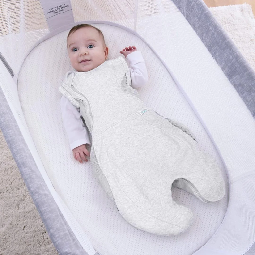Purflo Swaddle To Sleep Bag - Minimal Grey - TOG 2.5 - Image 2
