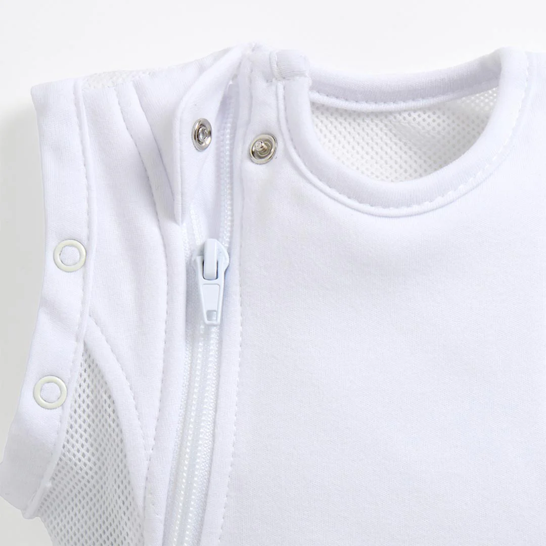 Purflo Swaddle To Sleep Bag - Soft White - TOG 2.5 - Image 9