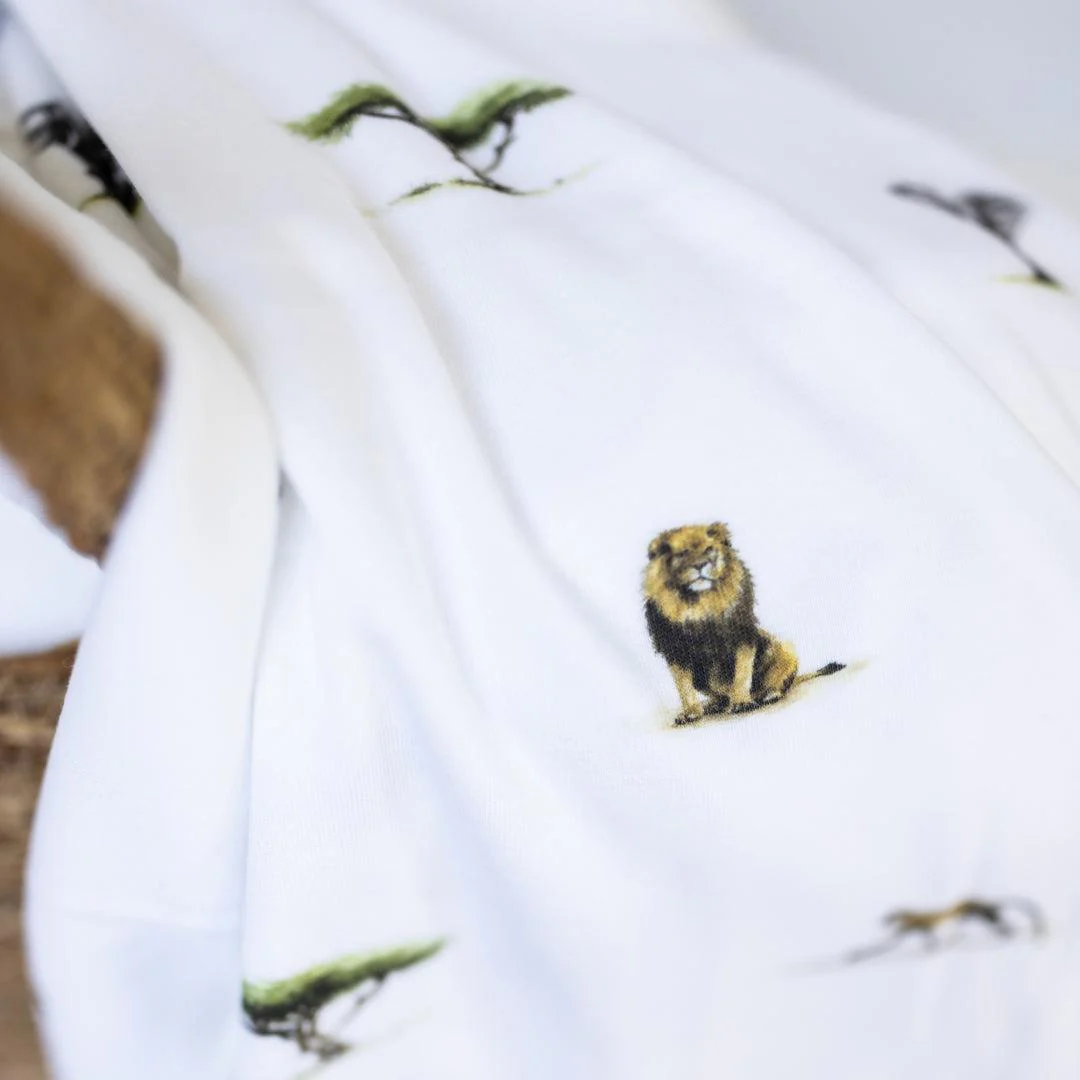 Rosa & Blue Baby Blanket - Safari - Image 3