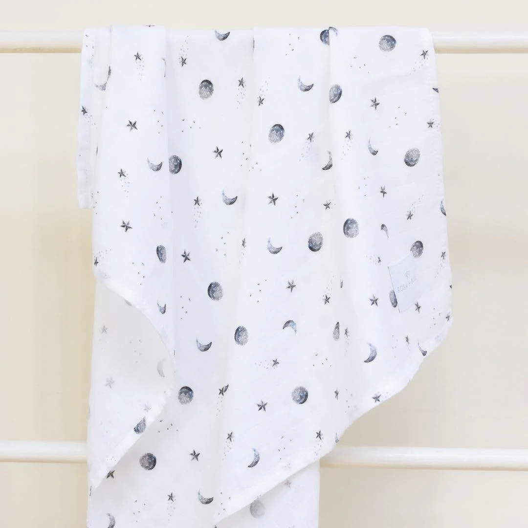 Rosa & Blue Muslin Squares - Starlit Moon - 3 Pack - Image 3