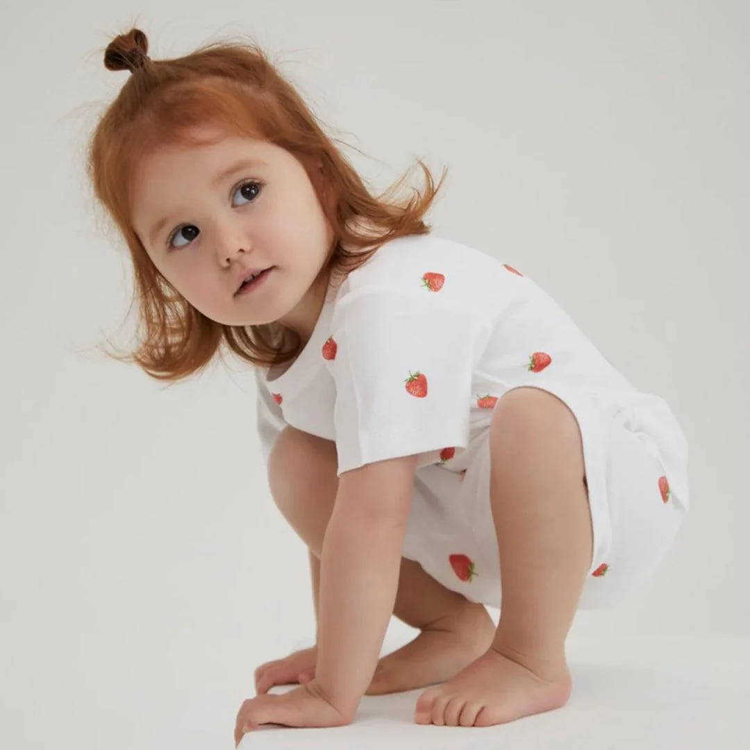 Rosa & Blue Summer Pyjamas - Strawberry - Image 3