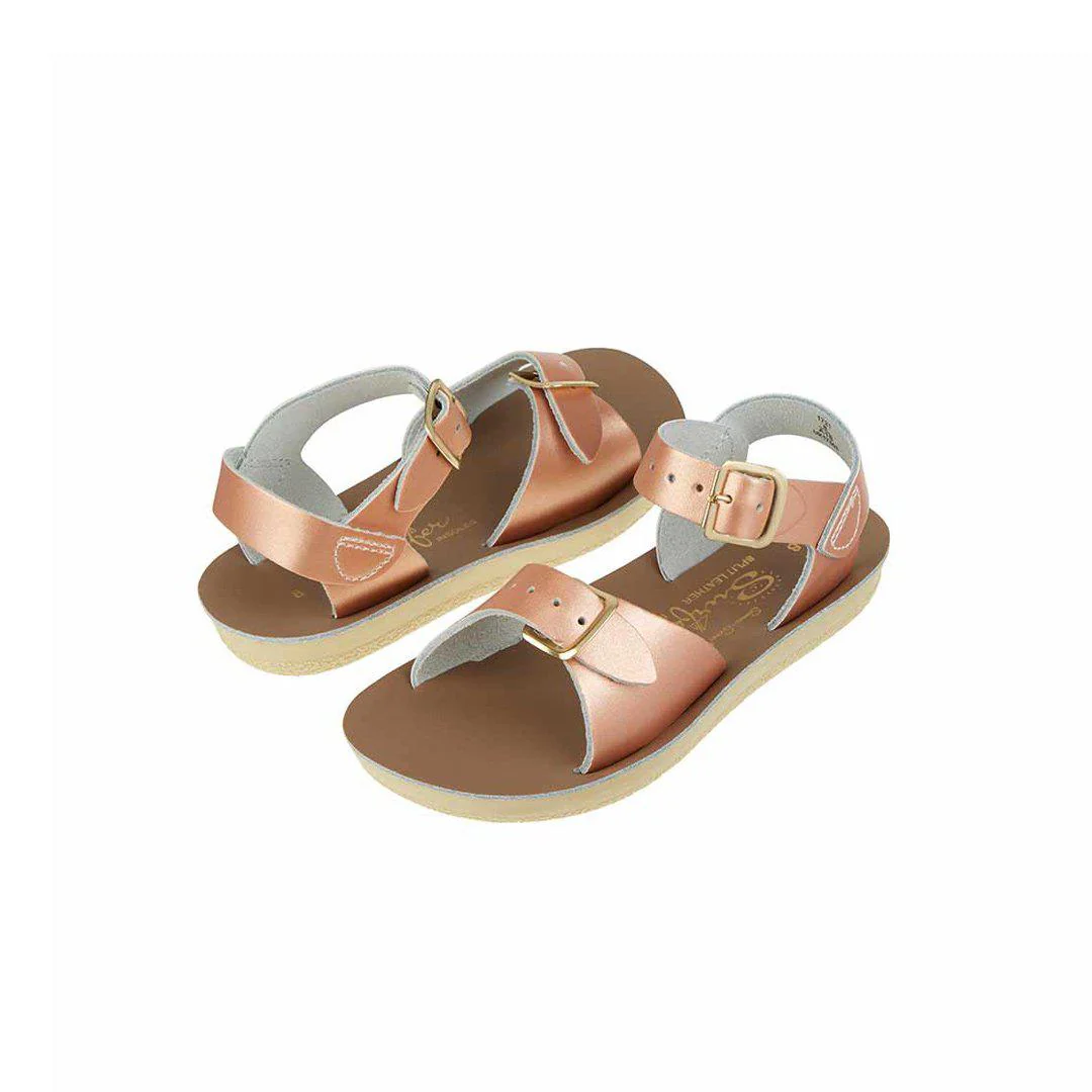 Salt-Water Sun-San Kid's Sandals - Surfer - Rose Gold - Image 2