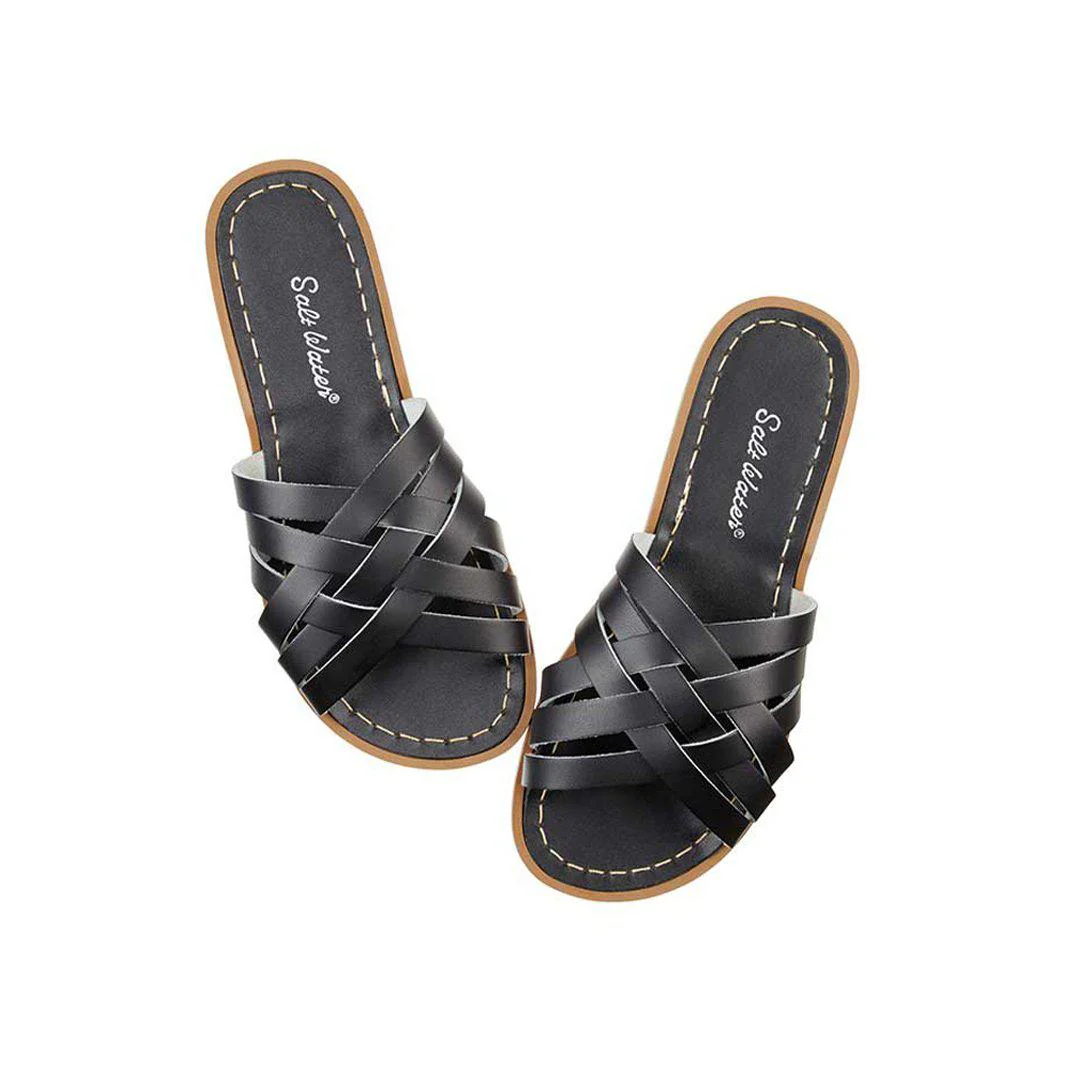 Salt-Water Women's Sandals - Retro Slide - Black - Image 2