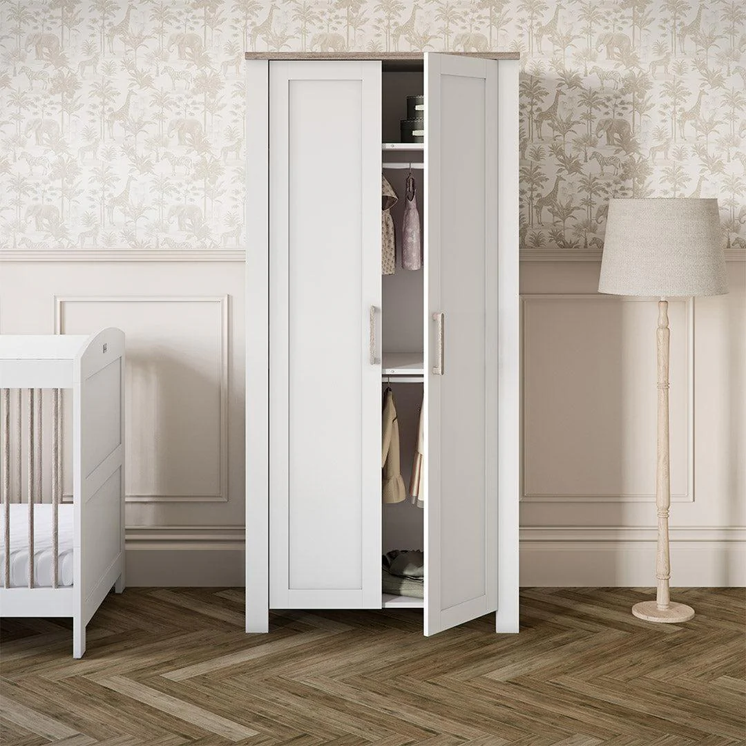 Silver Cross Valencia Wardrobe - Ash White - Image 2