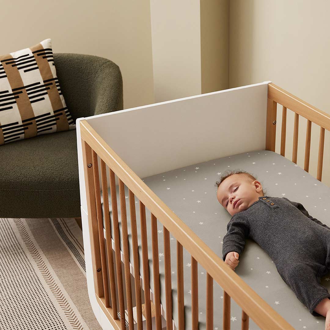 Snuz Twin Pack Cot Bed Sheets - Grey Star - Image 2
