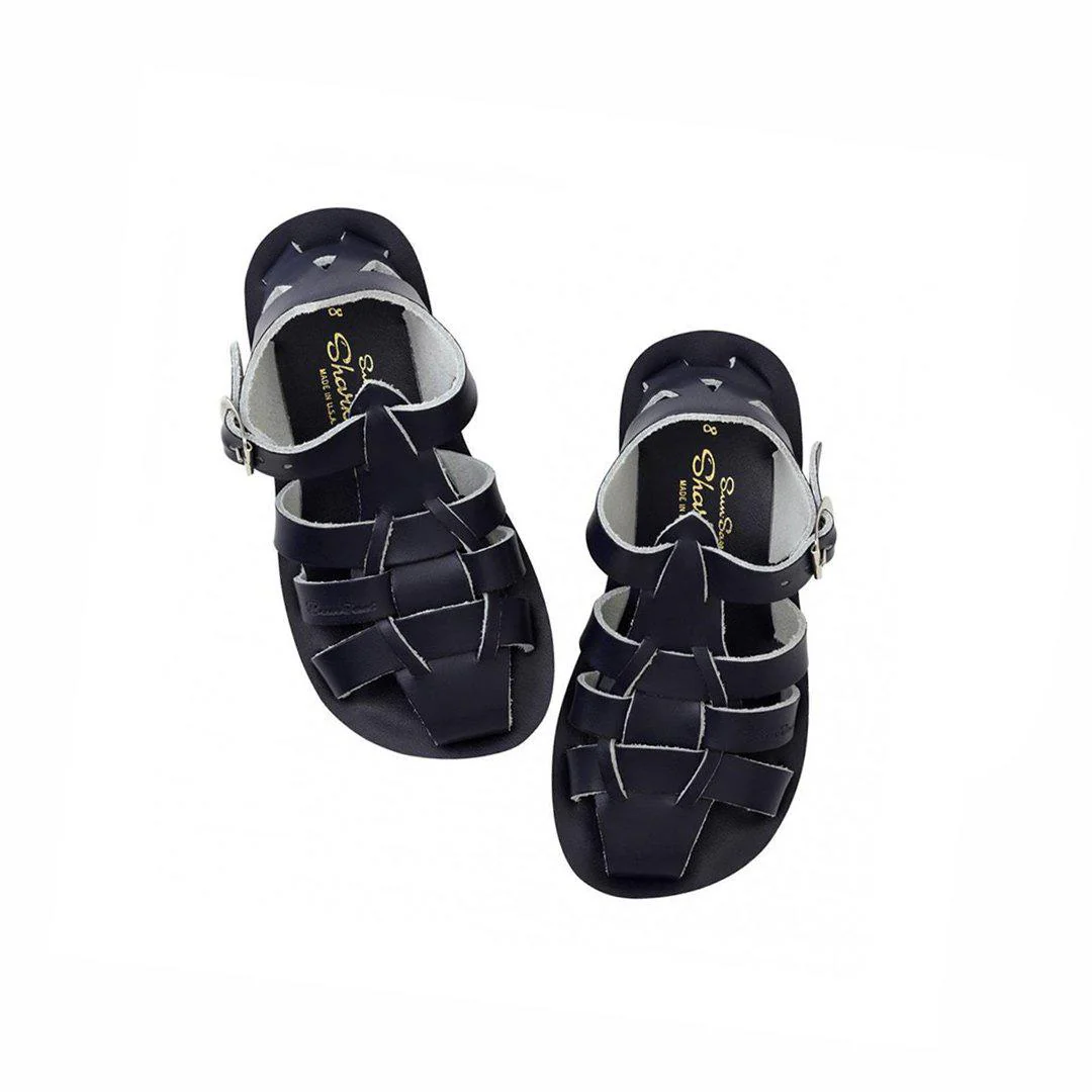 Salt-Water Sun-San Kid's Sandals - Shark - Navy - Image 2