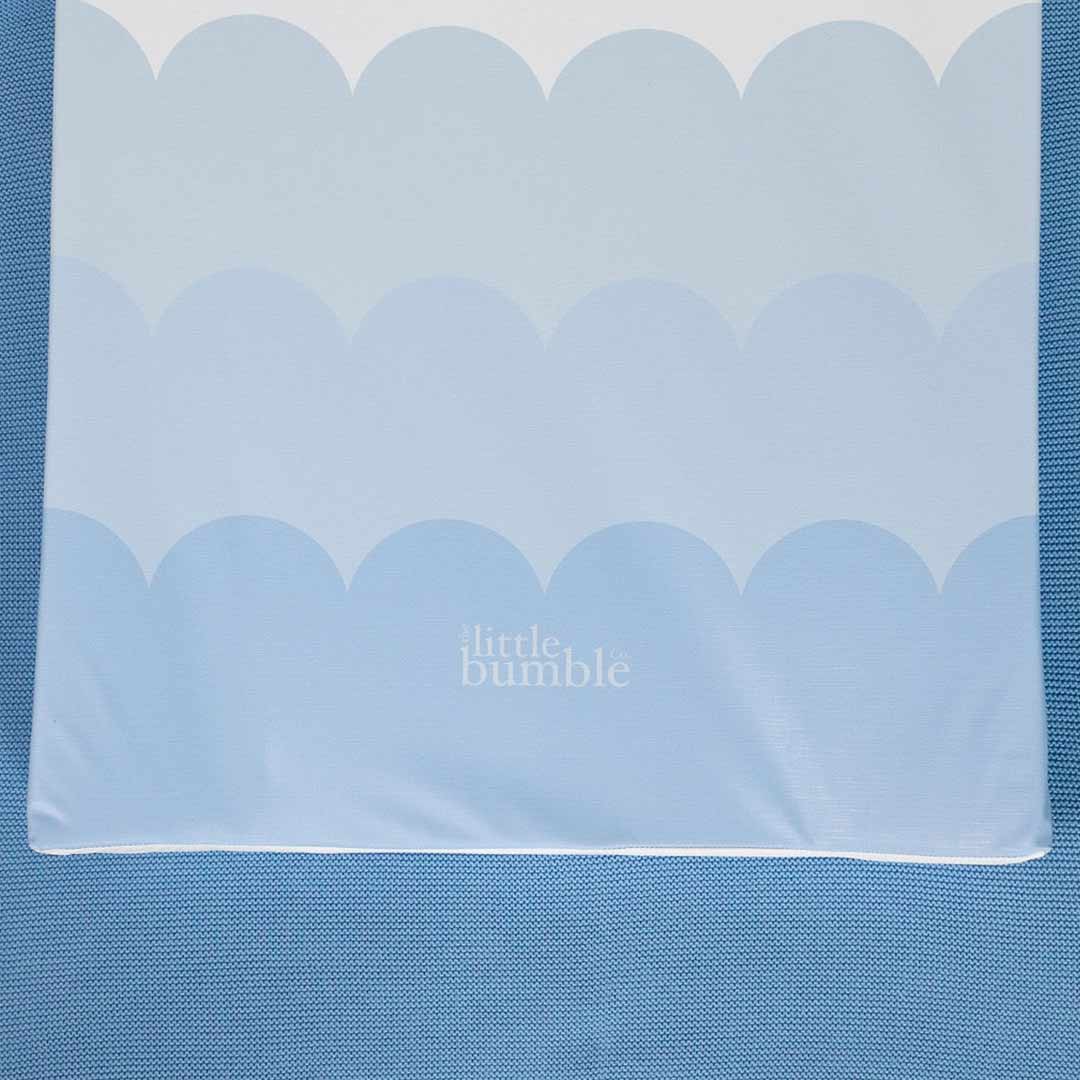 The Little Bumble Co. Anti Roll Changing Mat - Scallops - Blue - Image 2