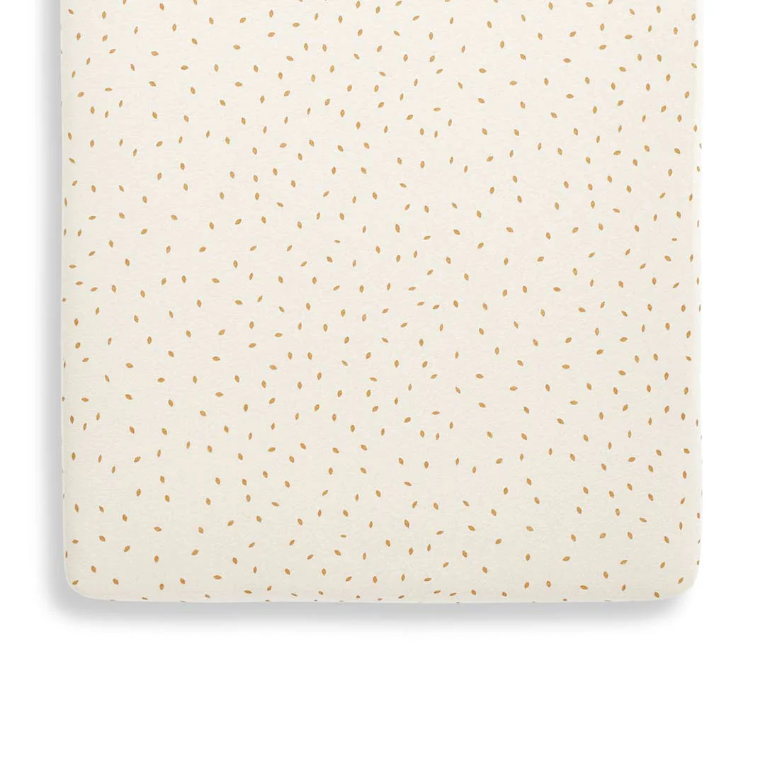 The Little Green Sheep Organic Crib Fitted Sheet - Linen Rice