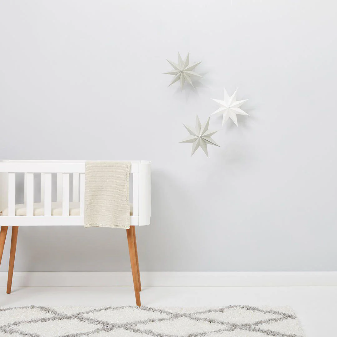 The Little Green Sheep Organic Knitted Cellular Baby Blanket - Linen - Image 2