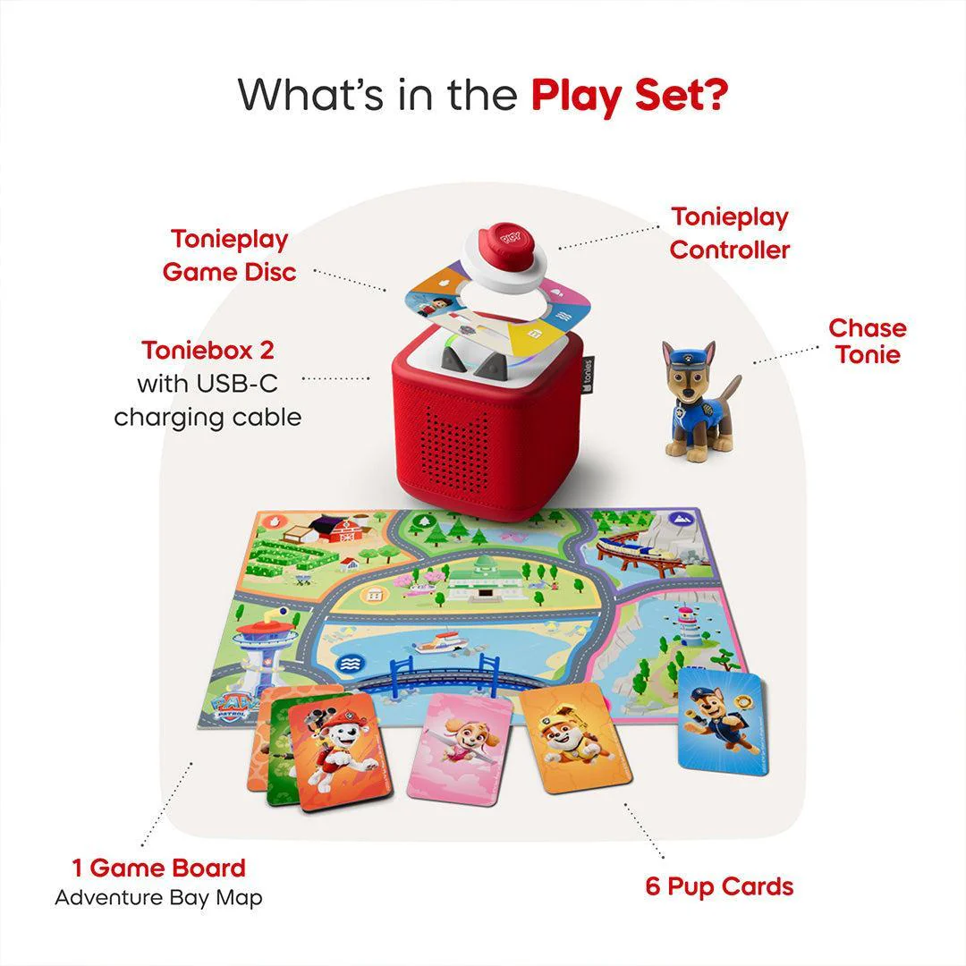Tonies Toniebox 2 Playset with Tonieplay Game + Controller + PAW Patrol Chase Tonie - Grey - Image 3