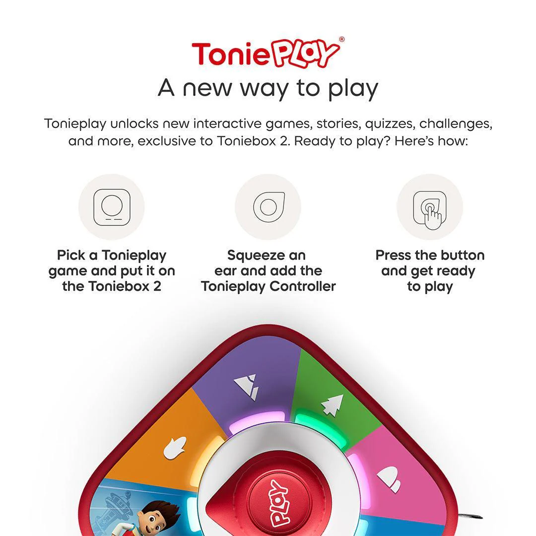 Tonies Toniebox 2 Playset with Tonieplay Game + Controller + PAW Patrol Chase Tonie - Grey - Image 5